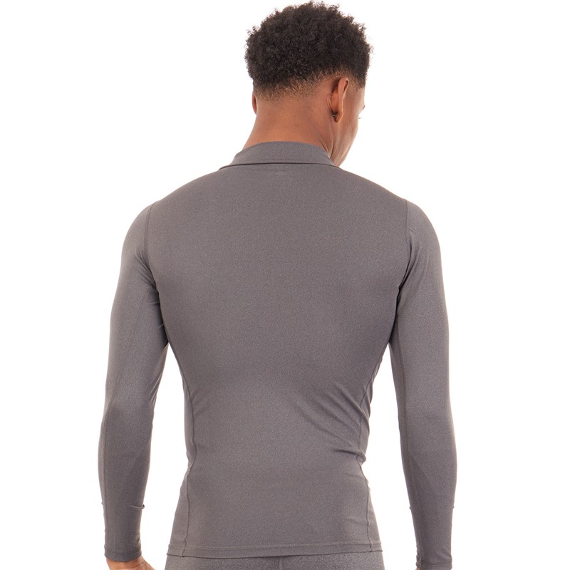 Umbro Mens Compression Long Sleeve Mock Grey