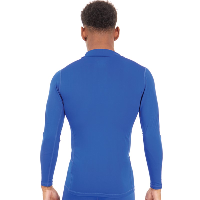 Umbro Mens Compression Long Sleeve Mock Blue