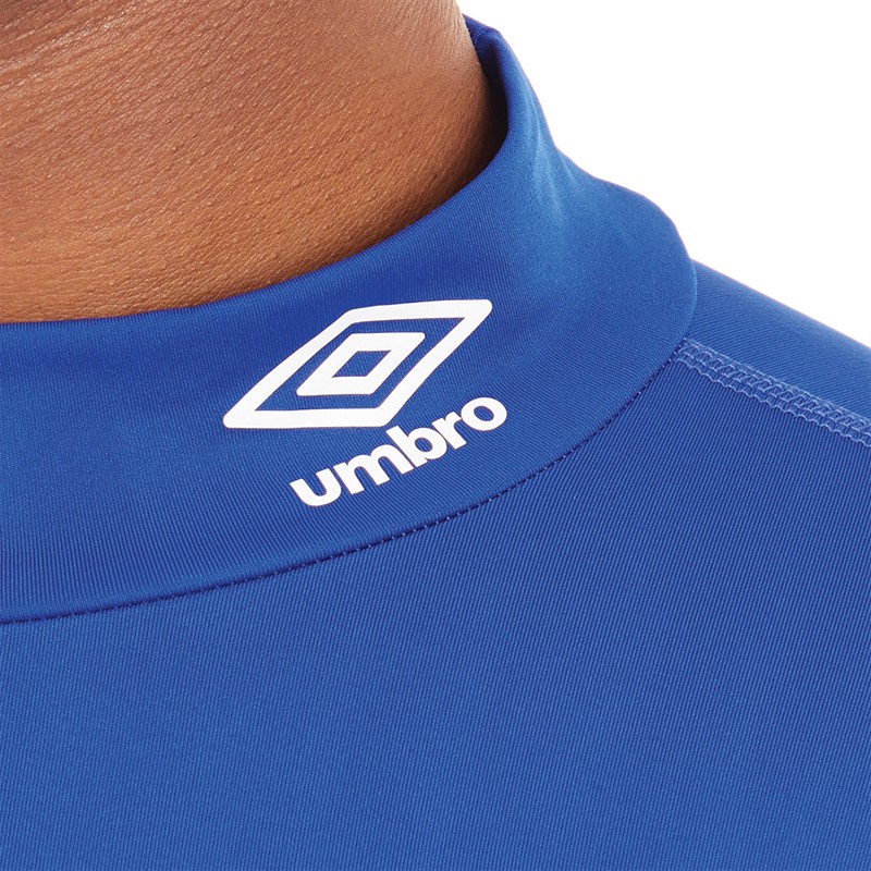 Umbro Mens Compression Long Sleeve Mock Blue