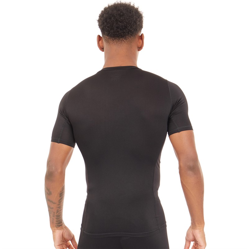 Umbro Mens Compression Short Sleeve T-Shirt Black