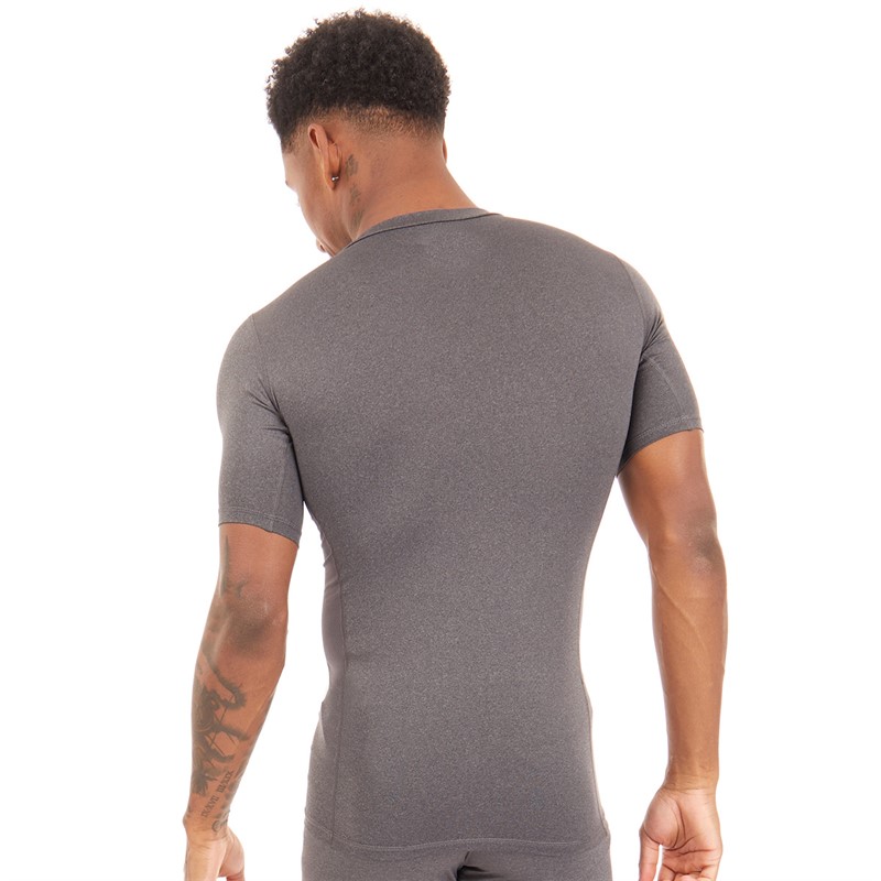 Umbro Mens Compression Short Sleeve T-Shirt Grey