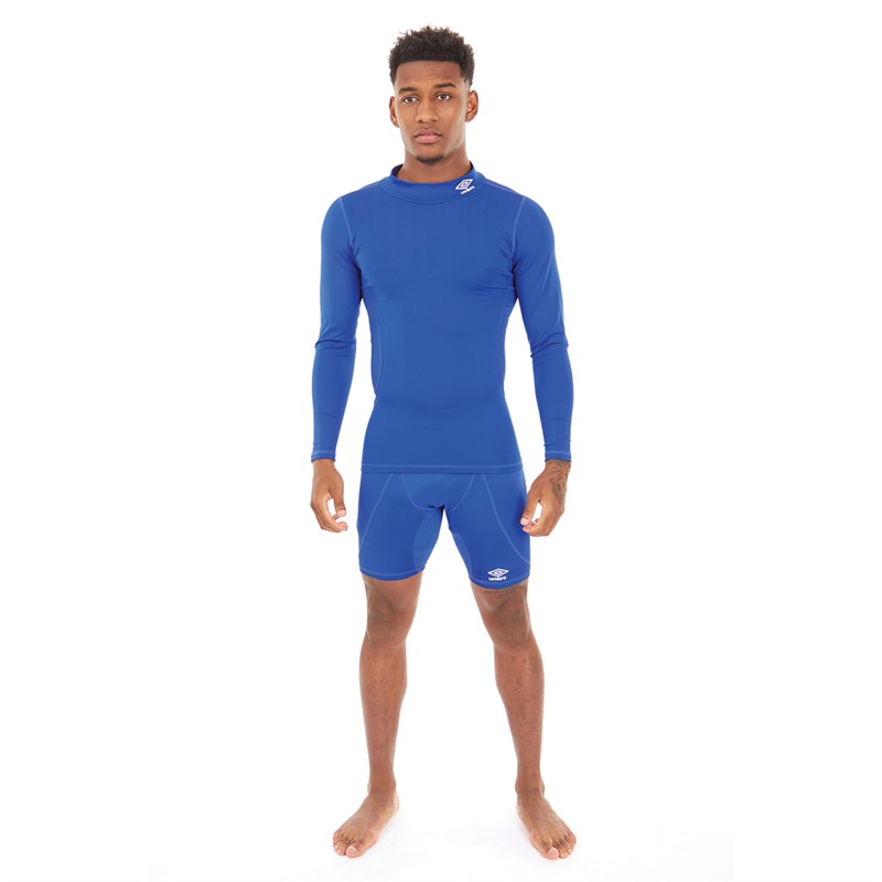 Umbro Mens Compression Shorts Blue