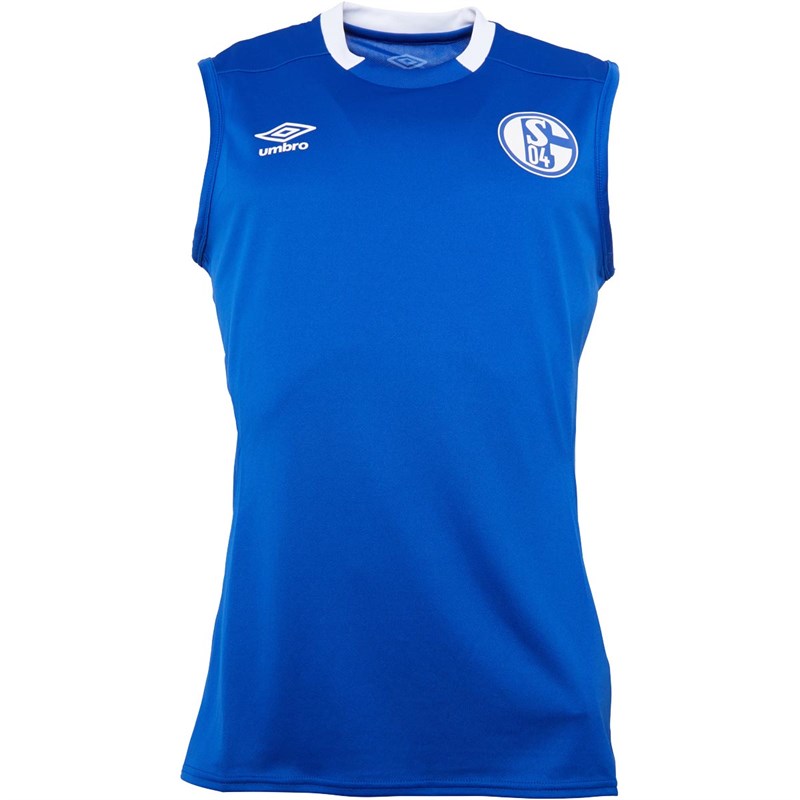 Buy Umbro Mens S04 Schalke Sleeveless Training Top Blue