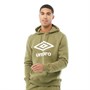Umbro Męskie Active Style Large Logo Bluza z Kapturem Zielony