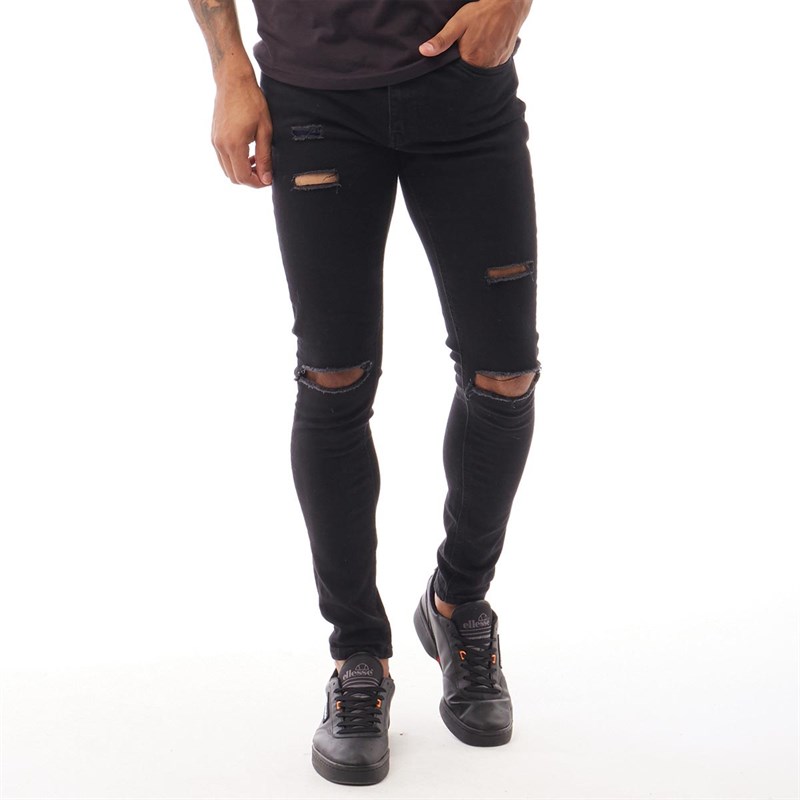 Buy Ringspun Mens Hercules Slim Fit Jeans Black