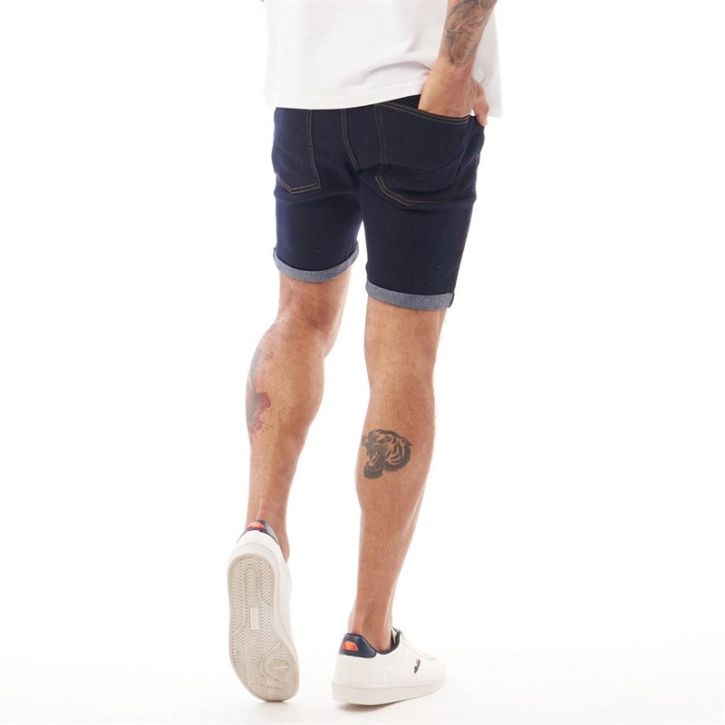 Ringspun Męskie Jupiter Denimowe Szorty Niebieski