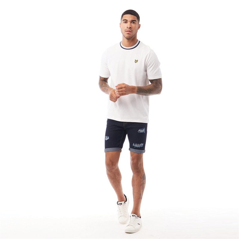 Ringspun Męskie Jupiter Denimowe Szorty Niebieski