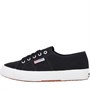 Superga Dame 2750 Lærredgummisko Sort