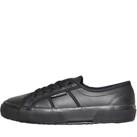 Superga black leather footbed sandals sale