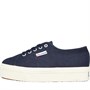 Superga Womens 2790 Acotw Linea Platform Canvas Pumps Navy
