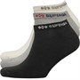 Superga Three Pack No Show Socks AS1 - Natural/Grey/Black