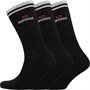 Superga Three Pack Crew Socks Black