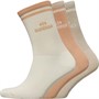 Superga Three Pack Crew Socks AS2 - Ecru/Beige/Pink