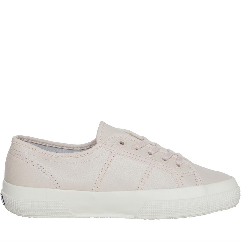 Superga Womens 2750 Tumbled Leather Pumps Pink Almond/Favorio