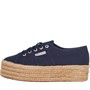 Superga Dames 2790 Cotropew Platform Canvas en gympen Marineblauw