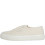 Superga Dames 2750 Shiny Gum Canvas en gympen Ecru