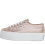 Superga Dames 2790 Lame Platform Canvas en gympen Roze