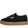 Superga Damen 2730 Rope Platform Leinenschuhe Schwarz