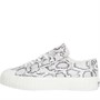 Superga Womens 2630 Stripe Snake Trainers White Black Snake