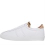 Superga Dames 2843 Club S Kalvehår Detaljer Sneakers Hvid Pletter/Leopard