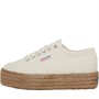 Superga Dames 2790 Canvas Platform Pumps Beige Rauw