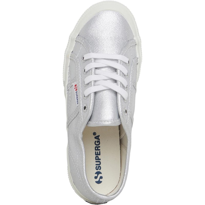 Buy Superga Girls 2750 Metallic Canvas Pumps Grey Silver Matt F Avorio