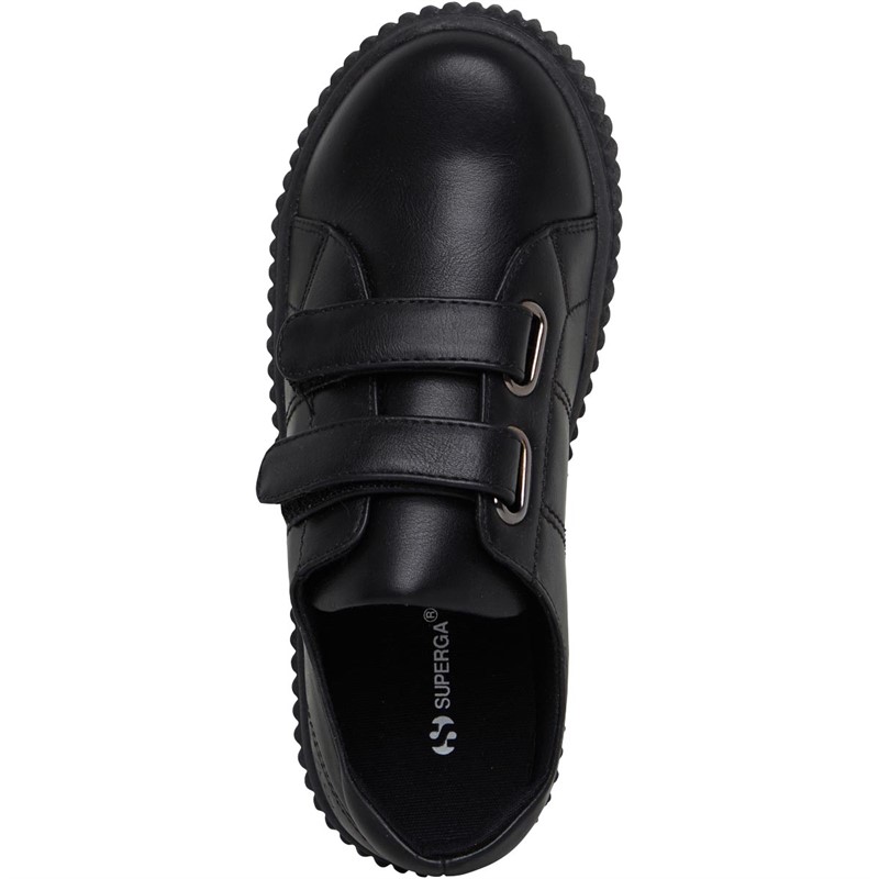 Superga Boys 4869 Synleastrapj Shoes Black