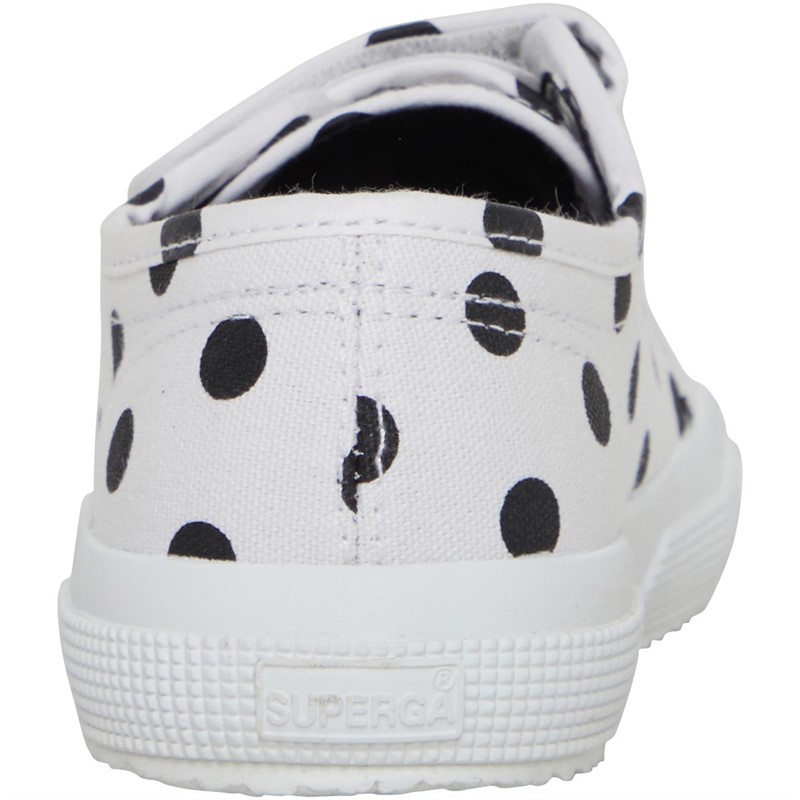 Superga Girls 2750 Straps Polkadots Pumps White/Black Dots