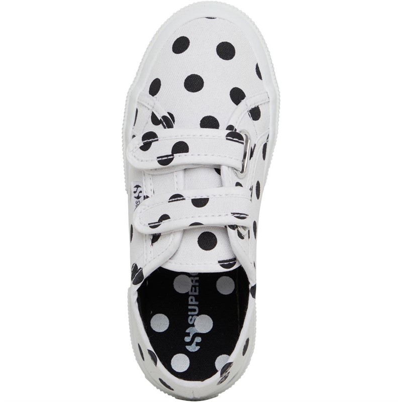 Superga Girls 2750 Straps Polkadots Pumps White/Black Dots