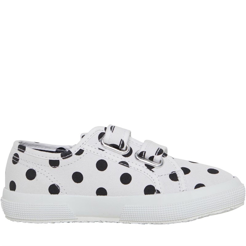 Superga Girls 2750 Straps Polkadots Pumps White/Black Dots