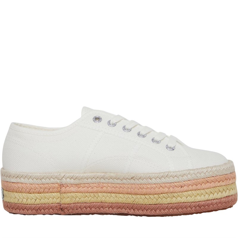 Superga Womens 2790 Cotcoloropew Pumps White Avorio/Gesso/Apricot/Pink