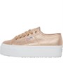 Superga Womens 2790 Lame Platform Pumps Copper