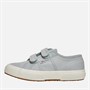 Superga Kids 2750 Cotjstrap Classic Canvas Trainers Grey Lilla F Avorio