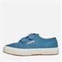 Superga Kids 2750 Cotjstrap Classic Canvas Trainers Blue Light Cyaneus F Avorio