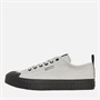 Superga Mens 2630 Stripe Webbing Canvas Trainers Grey/Light Black