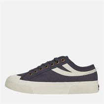 Superga 2750 Panatta 3.0 Canvas Trainers Blue Grey Dark White Avorio