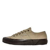 Superga Mens 2490 Bold Canvas Trainers Grey Fossil/ Black Bristol