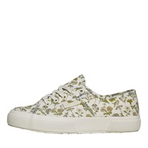 Superga Womens 2750 Print Canvas Trainers White Avorio/ Floral Print