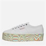 Superga Womens 2790 Liquify Sole Canvas Trainers White/Multicolor Pastels