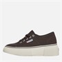 Superga Womens 2287 Bubble Line Canvas Trainers Black Bristol/Avorio