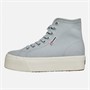 Superga Womens 2708 Hi Top Canvas Trainers Grey Lilla/Avorio