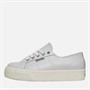 Superga Womens 2730 Nappa Trainers Optical White/Silver/Avorio