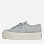 Superga Womens 2790 Cotw Linea Up And Down Canvas Trainers Grey Lilla/Avorio