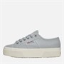 Superga Womens 2740 Platform Canvas Trainers Lilac Grey/ Avorio