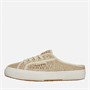Superga Womens 2402 Macrame Mesh Mules Beige Raw
