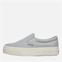 Superga Womens 2740 Platform Slip-On Canvas Trainers Grey Lilla/Avorio