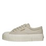 Superga Womens 2631 Stripe Platform Canvas Trainers Dried Magenta Leaves