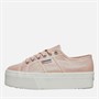 Superga Womens 2790 Lame Platform Canvas Trainers Pinkish Iridescent