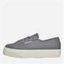 Superga Womens 2730 Nappa Canvas Trainers Grey Bluish/Avorio