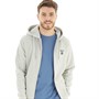 UCLA Mens Zip Through Hoodie Light Grey Marl
